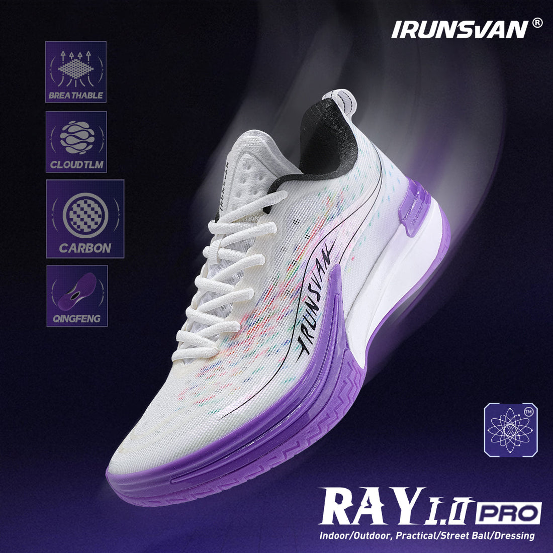 IRUNSVAN Ray 1.0 Pro Basketball Shoes: Lightweight Carbon Plate Performance
