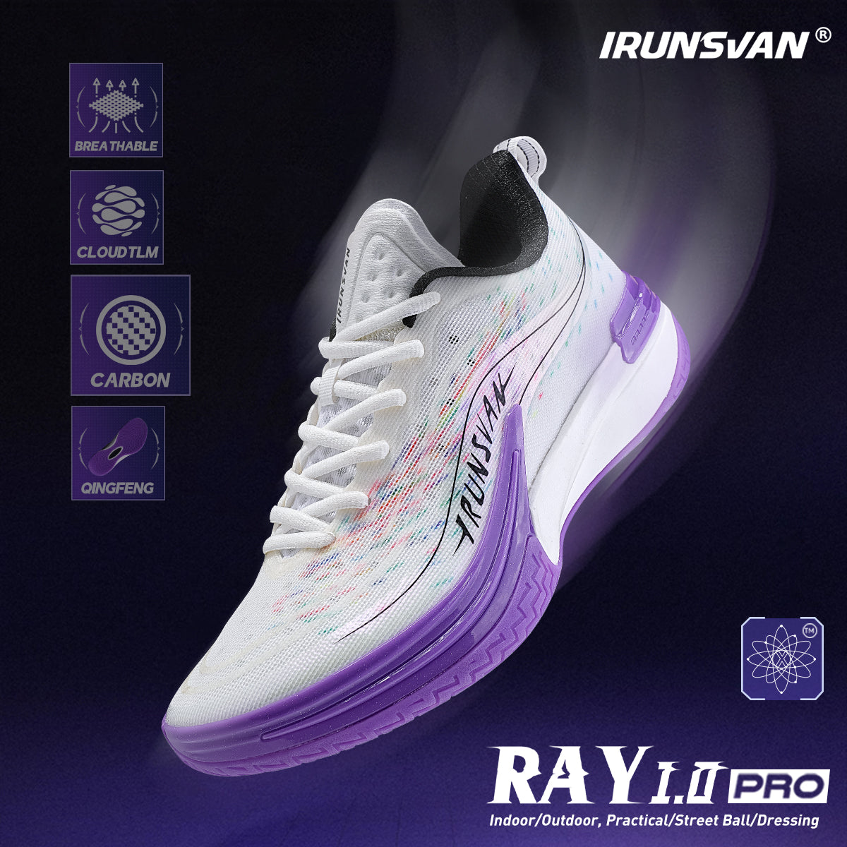 IRUNSVAN Ray 1.0 Pro Basketball Shoes: Lightweight Carbon Plate Performance